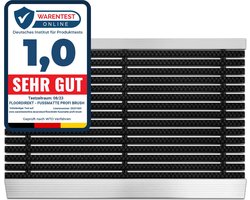 FLOORDIREKT Borstelmat - Profi Brush - Deurmat - Aluminium-Deurmat - Robuuste Nylonborstels - UV-bestendig - Zwart - 40 x 60 cm
