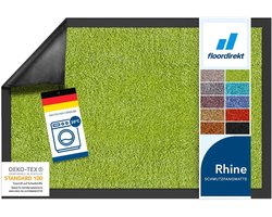 FLOORDIREKT Deurmat - Droogloopmat - Schoonloopmat - Rhine - Lemon Green - 60 x 90 cm