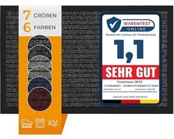 FLOORDIREKT Dura Deurmat - Robuust & Duurzaam - In vele Maten en Kleuren - Antislip Schoonloopmat - Voor Binnen en Buiten - Antraciet - 100 x 120 cm