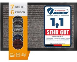 FLOORDIREKT Dura Deurmat - Robuust & Duurzaam - In vele Maten en Kleuren - Antislip Schoonloopmat - Voor Binnen en Buiten - Beige - 100 x 120 cm