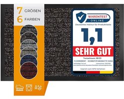 FLOORDIREKT Dura Deurmat - Robuust & Duurzaam - In vele Maten en Kleuren - Antislip Schoonloopmat - Voor Binnen en Buiten - Bruin - 50 x 80 cm