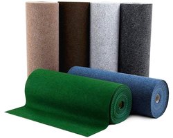FLOORDIREKT Gazontapijt Farbwunder - Groen - Ideaal voor Balkon en Terras - 100 x 400 cm