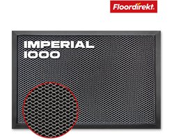 FLOORDIREKT Imperial 1000 Stofmat - Deurmat met Innovatieve 3D Mesh - Antislip Deurmat voor Entree - Schoonloopmat - Antraciet - 90 x 120 cm