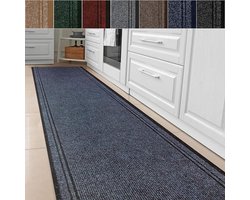 FLOORDIREKT Keukenloper - Tapijtloper - Malaga - Blauw - 66 x 300 cm