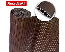 FLOORDIREKT PVC-Privacyscherm voor Tuin, Balkon & Terras - Privacyscherm voor buiten - Extra ondoorzichtig - Decoratie voor balkonrelingen - Bruin - 200 x 300 cm