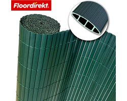 FLOORDIREKT PVC-Privacyscherm voor Tuin, Balkon & Terras - Privacyscherm voor buiten - Extra ondoorzichtig - Decoratie voor balkonrelingen - Groen - 150 x 500 cm