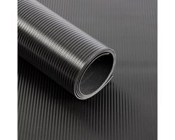 FLOORDIREKT PVC Vloerstroken - Rubbermat - Dikte: 2mm - Antislipmat Gemaakt van Onderhoudsvriendelijk Noppenvinyl - Antislip & Ongevoelig voor Vloeistoffen & Vuil - Universeel Toepasbaar - Zwart - 120 x 100 cm