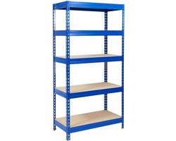 FLOORDIREKT Rekken voor Zwaar Gebruik - Titan Rack - Opbergrek - Blauw - 220 x 90 x 45 cm