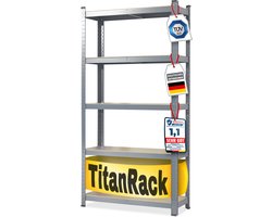 FLOORDIREKT Rekken voor Zwaar Gebruik - Titan Rack - Opbergrek - Grijs-Antraciet - 180 x 90 x 45 cm