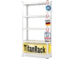 FLOORDIREKT Rekken voor Zwaar Gebruik - Titan Rack - Wit - 220 x 90 x 60 cm