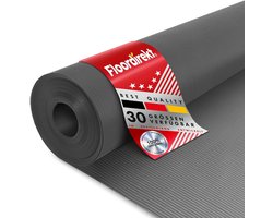FLOORDIREKT Rubberen Loper Miniripp in Grijs - Weerbestendig & Extreem Slijtvast - Rubberen Antislipmat - Beschermende Mat - Vloermat - Dikte: 3 mm - 100 x 150 cm