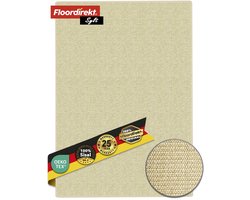 FLOORDIREKT Tapijt op Maat Gemaakt Sylt - Gemaakt van Sisal - Brug voor Binnenruimtes - Modern Woonvloerkleed - Ivoor - 200 x 350 cm