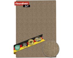 FLOORDIREKT Tapijtloper op Maat Gemaakt Sylt - Gemaakt van Sisal - Brug voor Binnenruimtes - Modern Woonvloerkleed - Kurk - 50 x 400 cm