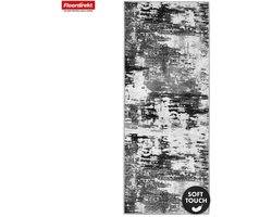 Floordirekt Tapijtloper Ravena - Moderne Loper in Antraciet, Bruin & Zand - Abstract Design - Antraciet - 80 x 100 cm - Antislip Gel Achterzijde - Duurzaam & Makkelijk Te Reinigen - Verkrijgbaar Tot 5 m Lengte