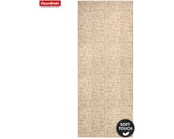 Floordirekt Tapijtloper Tessaro - Moderne Antislip Loper voor Hal, Keuken & Entree - Beige - 80 x 250 cm - Onderhoudsvriendelijk & Duurzaam - Diverse Kleuren & Maten