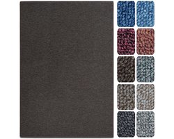 FLOORDIREKT Tapit London - Vlakke Lussenpool - Op Maat Gemaakt - Modern & Easy Care - Donkerbruin - 200 x 300 cm