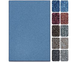 FLOORDIREKT Tapit London - Vlakke Lussenpool - Op Maat Gemaakt - Modern & Easy Care - Lichtblauw - 200 x 300 cm