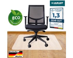 FLOORDIREKT Vloerbeschermingsmat voor Bureaustoelen - voor harde Vloeren - Melkwit - Gemaakt van Polypropyleen - 90 x 120 cm