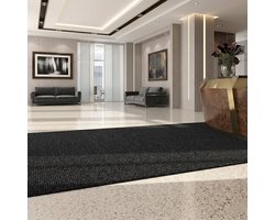 Floordirekt Vuilvangmat Hong Kong - Veelzijdig Inzetbaar - Antislip - Zwart - 120 x 100 cm - Stevig & Onderhoudsvriendelijk voor Binnen & Entree