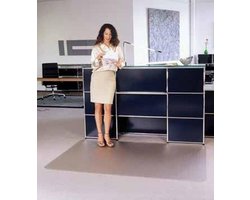 Floortex Vloerbeschermer / Bureaustoelmat PVC - 120x150cm voor zachte vloer