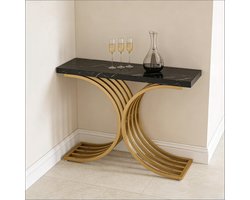 FloraGrace Consoletafel - Drie Open Niveaus Met Vakverdeling - Voor Hal En Woonkamer - MDF - 150 x 35 x 85 cm - Bruin