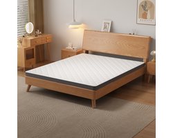 FloraGrace Schuimmatras 160x200 cm - 7 Comfortzones - Ergonomische Ondersteuning H3 - 7 cm Hoog - Oeko-Tex - Wit Grijs