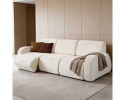FloraGrace Slaapbank – 3-Zits Modulaire Bank 247 cm – Met Slaapfunctie En Gereedschapsvrij Ontwerp – Voor Woonkamer Of Appartement – Corduroy – Beige