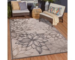 Floral Outdoor - Buitenkleed Tuin - Weerbestendig Vloerkleed - Creme
