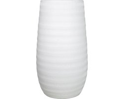 Floran Bloemenvaas - wit - mat - keramiek - boeketten/takken/bloemen - H40 x D22 cm