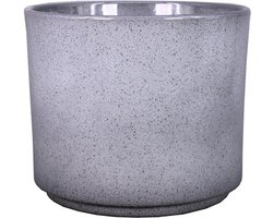 Floran Plantenpot Calla - groen - spikkels - keramiek - 17 x 14,5 cm - bloempot