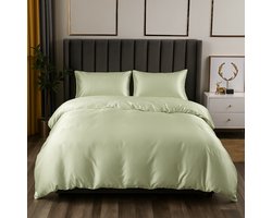 Florance Silk Satin Kleur: Zilvergrijs, Lits-jumeaux (240 x 220 + 2 kussenslopen) Dekbedovertrek