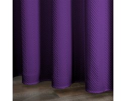 Floraweg Douchegordijn,douchegordijnen voor badkamer 3D embossing Visbotpatroon kraam douchegordijn, wasbaar waterdichte stof stofdouche gordijn set met 12 haken, 72 x 72 inch(180cmX180cm)-Purper