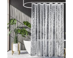 Floraweg Douchegordijn,Shower Curtain,badgordijn,badkamergordijn,klein rooster ,-topkwaliteit - digitale printen -Anti Schimmel - Inclusief 12 ringen -met 12 stuks douchegordijnhaken – Waterdicht -Wasbaar- PEVA - 180x200 cm