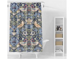Floraweg Douchegordijn,Shower Curtain,badgordijn,badkamergordijn,Mysterieuze geometrie in muurschilderingstijl, digitale printen -Anti Schimmel - Inclusief 12 ringen -met 12 stuks douchegordijnhaken – Waterdicht -Wasbaar- Polyester - 180x200 cm