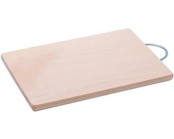 Florina luxe snijplank met metalen handvat - Serveerplank - Broodplank - Tapasplank - Beukenhout - 29 x 20 cm