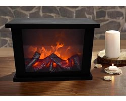 Florixa® Sfeerhaard elektrisch - Sfeerhaarden -Sfeerhaard met Schouw- Zwart- 11cm x 19cm x 29cm