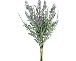 Flourify, Lavendelbundel van 3 - kunstplant - kamerplant - woondecoratie - 40 cm - paars/groen