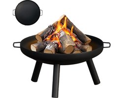 Flowsense Vuurschaal - Vuurkorf voor buiten - Tuinhaard - Sfeerhaard - Voor Tuin en Terras - Staal - Ø 58 cm