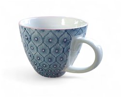 Floz Design grote mok 500 ml - met voelbaar patroon - heerlijk ruime mok voor koffie en thee - fairtrade