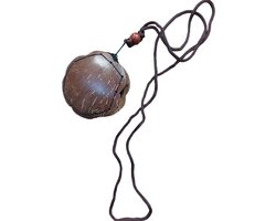 Floz Design kinderportemonnee kokos - kokosnoot geldbuidel - voor munten of andere schatten - 8 cm - fairtrade