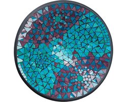 Floz Design luxe grote fruitschaal - decoratieve schaal - kleurstelling in paars blauw - uniek, fairtrade en handgemaakt in Indonesië
