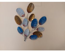 Floz Design moderne wanddeco bladeren - subtiel kleur in interieur - metalen muurdecoratie - duurzaam en fairtrade - gerecycled metaal