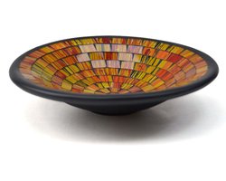 Floz Design mozaiekschaal glas en aardewerk - kleine fruitschaal - fair trade uit Indonesië