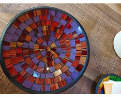 Floz Design paars rood woonaccessoire - decoratieve schaal - luxe cadeau voor haar - 20 cm - fairtrade -