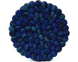 Floz onderzetter - set van 2 - voor pannen, bloempotten of vazen - blauw mix - 21 cm - fairtrade uit Nepal