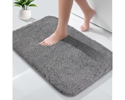 Fluffy Shaggy Microfiber Bath Mat Non Slip Washable Extra Soft and Absorbent Foot Mat for Bathroom Floor Bathtub Shower 2.5cm Super Thick Rug and Pet Carpet 40x60