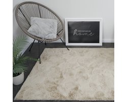 Fluffy Vloerkleed Beige 80x150 cm – Hoogpolig 30 mm – Extra Dik & Zacht – 1900 g/m² – Afgewerkte Randen