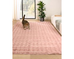 Fluffy vloerkleed - Cloud roze 200x290