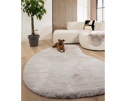 Fluffy vloerkleed organisch - Comfy Plus lichtgrijs 200x306 cm