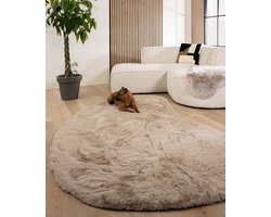 Fluffy vloerkleed organisch - Comfy Plus taupe 230x352 cm